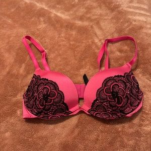 Adore Me Hot Pink Push Up Bra